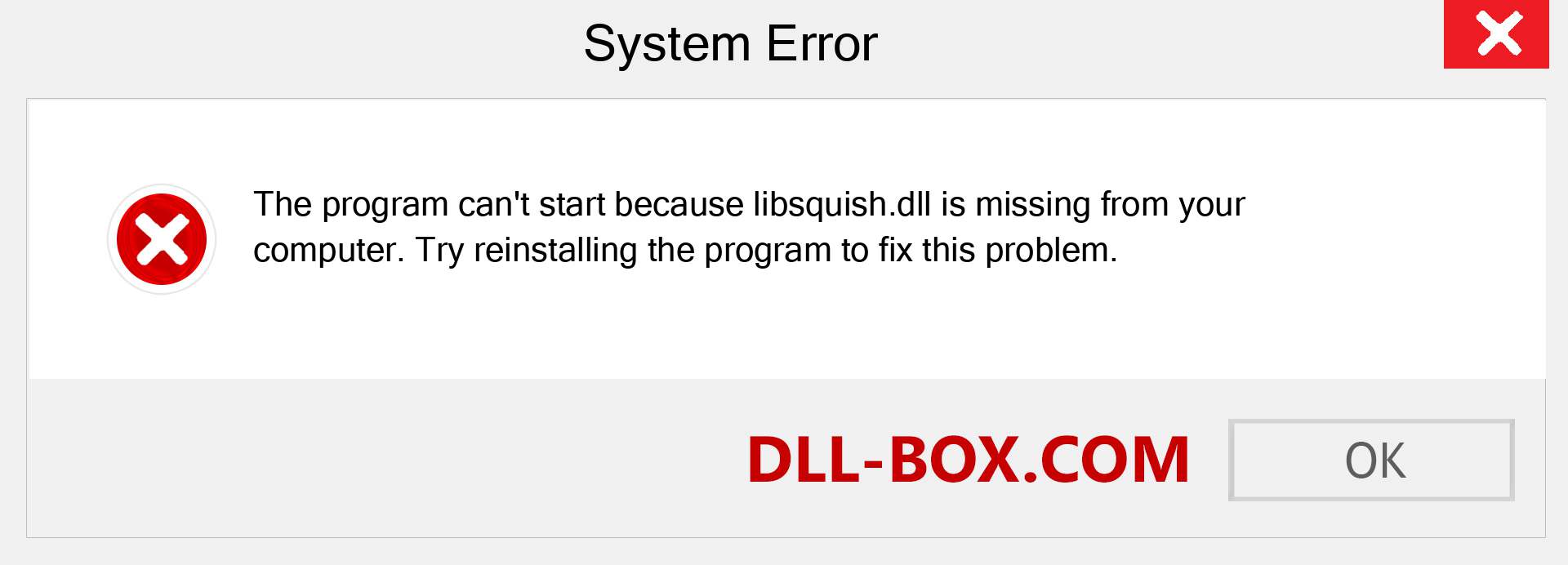  libsquish.dll file is missing?. Download for Windows 7, 8, 10 - Fix  libsquish dll Missing Error on Windows, photos, images